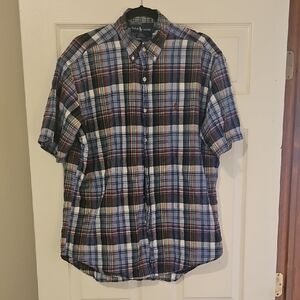 Ralph Lauren Blake Plaid Short Sleeve Button Down